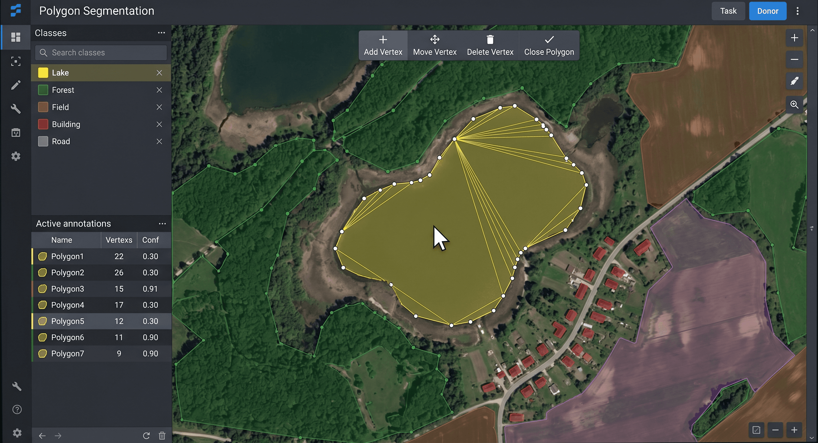 Annotated imagery for detection, segmentation, and computer vision training data